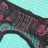 Bretelles de jarretière brodées haut de gamme avec adhésif et boucle en forme de gourde métallique, accessoires pour chaussettes longues Aurora