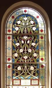 Pintu lengkungan aluminium dekoratif dengan kaca berwarna - Product Image 2