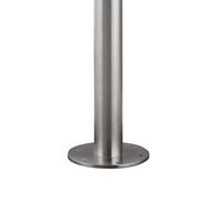 Robinet de colonne extérieur LANO en acier inoxydable double, finition brossée, avec douchette verticale pour sauna et plage