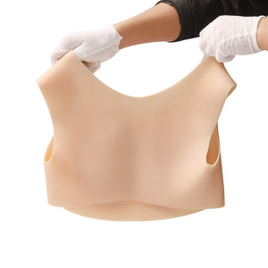 Low Collar Chest False Breast Forms Silicone Fake Boobs <strong>Tits</strong> for Man to Woman Drag Queen Crossdresser Breast Plates - Product Image 5