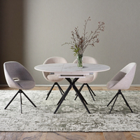 Une usine chinoise vend des meubles de salle à manger rectangulaires en verre trempé sur pieds en métal modernes et légers personnalisés sur table en céramique
