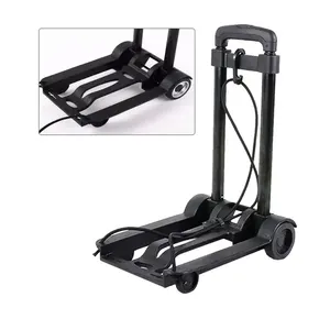 Para Bagagem Movendo Carrinho De Mão Dobrável Portátil Caminhão De Mão Com Rodas Telescópico Preto Heavy Duty Lightweight Cart