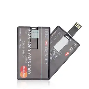 Bankkaart Usb Flash Drive 128Gb Relatiegeschenk Kleur Gratis Aangepaste Pen Drives 64Gb Plastic 32Gb 16Gb 8Gb 4Gb Geheugenstick U Schijf