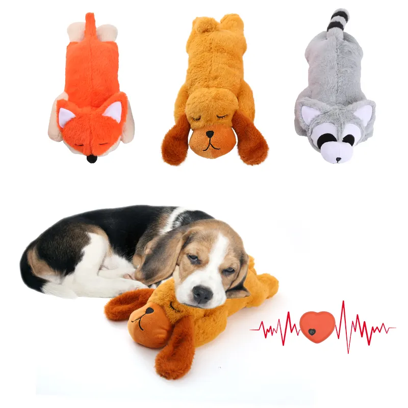 गर्म बिक्री क्रौचिंग आसन श्रृंखला नरम प्लग दिल के कुत्ते खिलौना