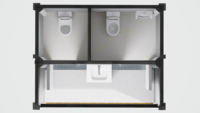 Toilette mobile de conteneur préfabriqué détachable portatif de 20ft/40ft et de douche pour l'application d'hôtel