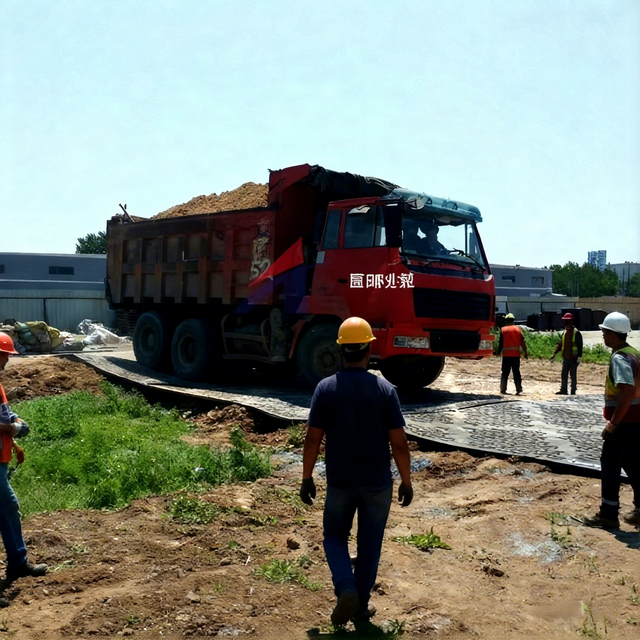 Pre-Integrated Side Rails Temporary Road Access Mat with Edge Protection Safety System Ground Protection Mat & Rig Mat