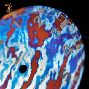 Esfera de reloj Titanium Damascus NH35 personalizada de 28.5/29mm, esfera de reloj Mokuti con números arábigos luminosos BGW9 para nh34 9015 2824 - Product Image 3