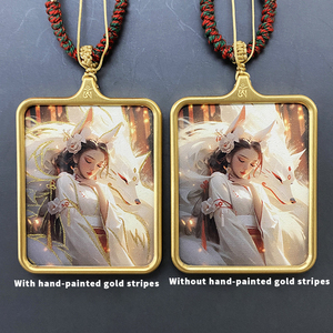 Collier en acier inoxydable plaqué or 18 carats avec pendentif renard féerique et chaîne tressée étanche – Vente en gros - Product Image 6