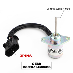 Vanne solénoïde 1503ES-12A5SUC9S 12V DC, longueur 50mm, pour arrêt du moteur Kubota - Product Image 3