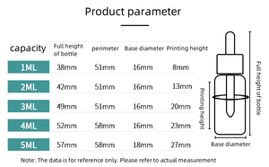 ขวดหยดน้ำแก้วใสพร้อมฝาสีโรสโกลด์ขนาด1มล. 2มล. 3มล. 5มล. - Product Image 2