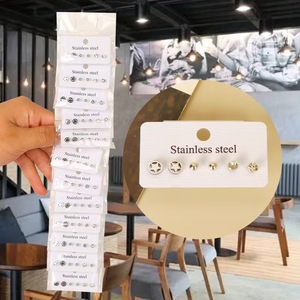 ต่างหูสแตนเลสทรงดาว 7 คู่ ชุดของขวัญสำหรับผู้หญิงในวันเกิด - Product Image 2