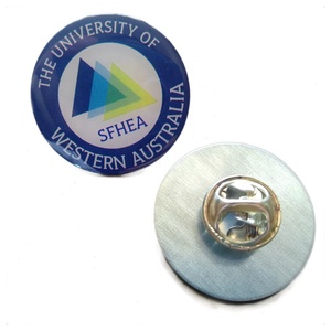 ZSLANGBAO-Pines de solapa epoxi de esmalte suave, insignias de Metal redondas para la escuela, insignias chapadas en oro personalizadas, emblema de la Universidad - Product Image 1