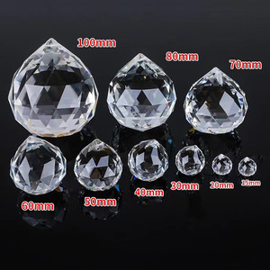 Boules pendentif à petites facettes pour lustre, boules en verre à prisme cristal, attrapeur de soleil, pièces de lustre suspendu boules - Product Image 4