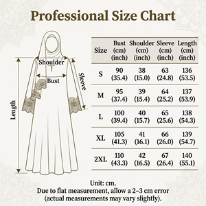 Conjunto de Abaya Musulmana con Hiyab a Juego, Puños Bordados Florales, Multicolor, ODM - Product Image 4