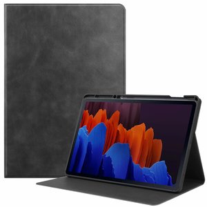 Cover per tablet con motivo mucca e portapenna compatibile con la custodia per tablet Samsung <span class=keywords><strong>Galaxy</strong></span> <span class=keywords><strong>Tab</strong></span> S7 Plus da 12,4 pollici SM-T970 - Product Image 1