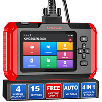 Escáner OBD2 KINGBOLEN S800 desde Almacén de la UE, Herramienta de Diagnóstico Automotriz con 15 Funciones de Reinicio de Aceite, Freno y Acelerador