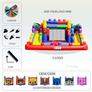 Istana tiup memantul warna-warni besar dengan perosotan kualitas komersial rumah lompat Bouncer anak-anak - Product Image 5