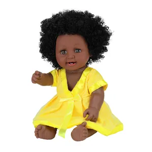 18 pollici nero Africano della pelle bambola ecologico e inodore del vinile bambola di plastica può fare il bagno e giocare