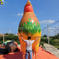 Ballon gonflable géant en forme de coq, impression intégrale, ballon gonflable en hélium, poulet volant