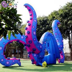 Exquisita Cabina Inflable Tipo Cubículo Pared de Fondo Hinchable Pulpo Gigante Inflable Cabina de DJ para Decoración de Escenario - Product Image 4