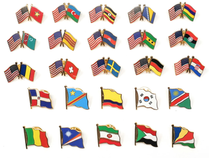 Pin de Solapa Esmaltado Personalizado al por Mayor con Mapa de Bandera de Países: Qatar, Alemania, Guyana, Siria - Product Image 3