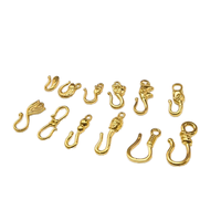 Boucle de connexion rétro en acier inoxydable plaqué or 18 carats, crochet en S, accessoire de collier, boucle DIY pour bracelet perlé
