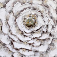 Nouvelle conception moderne, peintures sur toile en pierre naturelle, art mural de fleurs blanches pour la décoration de la maison