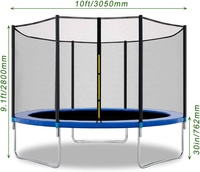 Trampoline rond pour enfants de 5 pieds avec filet de sécurité, lit de saut intérieur/extérieur.