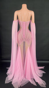 Женское вечернее платье без бретелек - Product Image 3