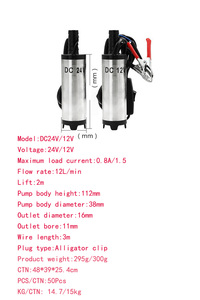 Mini <span class=keywords><strong>pompe</strong></span> submersible DL en acier inoxydable et fonte pour l'industrie automobile, le <span class=keywords><strong>camping</strong></span>, avec fond amovible, 16 mm, 12 V, OEM - Product Image 6