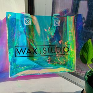 Diseño de moda rosa brillante bolso de hombro transparente holográfico Pvc iridiscente bolso de mano con logotipo impreso personalizado - Product Image 1