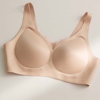 Sujetador deportivo OEM/ODM para mujer, sin costuras, refrescante, de seda helada, látex, estilo chaleco, sin aros, con tirantes anchos, ajuste cómodo