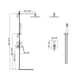 Mới nhất thiết kế hiện đại chất lượng cao Brass phòng tắm vòi sen vòi với thép không gỉ trên vòi hoa sen - Product Image 5