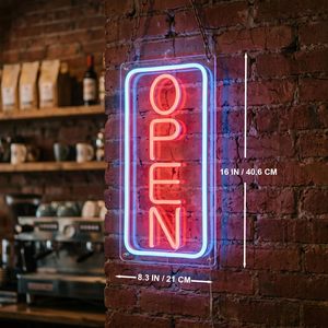 Open Neon <b>Light</b> <b>Sign</b> USB Powered Dimmable Acrylic LED Neon <b>Sign</b> Hanging Open Signage for Coffee Shop Bakery Salon - Product Image 3