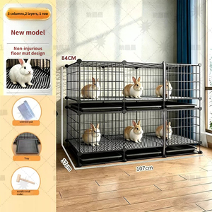 <span class=keywords><strong>Cage</strong></span> d'élevage extra-large pour lapins domestiques <span class=keywords><strong>avec</strong></span> un espace intérieur spacieux, super grande clôture extérieure pour lapins - Product Image 4