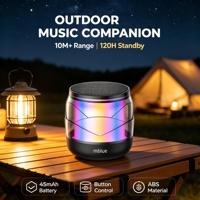 Haut-parleur portable RGB sans fil 5.3 avec mini-haut-parleur de 40 mm, lecteur de carte TF, rechargeable Type-C, étanche IPX2 et télécommande