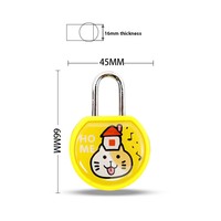 Grande Vente Cadenas pour Casier de Gym, Valise, Mini Cadenas pour Étudiant, Dortoir, Design Enfantin 67x45x16mm Personnalisable