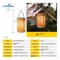 Lampes solaires LED d'extérieur TIMON, torches à flamme, lumières de jardin décoratives, lanternes vacillantes dansantes pour la décoration des chemins