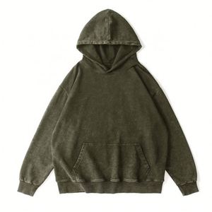 เสื้อฮู้ดดี้โอเวอร์ไซส์ขนาดใหญ่ S-5XL สไตล์วินเทจยูนิเซ็กส์ลายฟอกสีแบบแอซิดวอช สำหรับผู้ชาย พร้อมบริการสกรีนลายแบบ DTG - Product Image 3