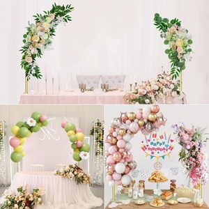 3.3ft * 4.9ft זהב חצי קשת בלון מעמד ערכה ללא כיפוף העליון העליון עמוד pvc עבור חתונה & קישוטים מסיבה - Product Image 4