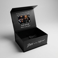 Boîte cadeau vidéo de luxe pour l'immobilier |   Boîte de présentation LCD haut de gamme pour clés et documents de maison de luxe