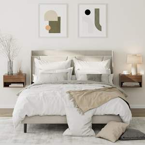 Vendita calda <span class=keywords><strong>comodino</strong></span> galleggiante a parete in legno <span class=keywords><strong>comodino</strong></span> 2 livelli tavolo fine camera da letto soggiorno bagno cucina - Product Image 5