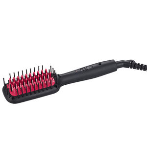 Portable rapide PTC chaleur céramique revêtement peigne maison Salon barbier 2 en 1 Mini lisseur brosse peigne chaud - Product Image 3