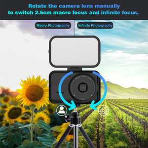 Professionele digitale 4K-videocamera zonder scherm met WIFI-hotspot en macrolens - Product Image 2