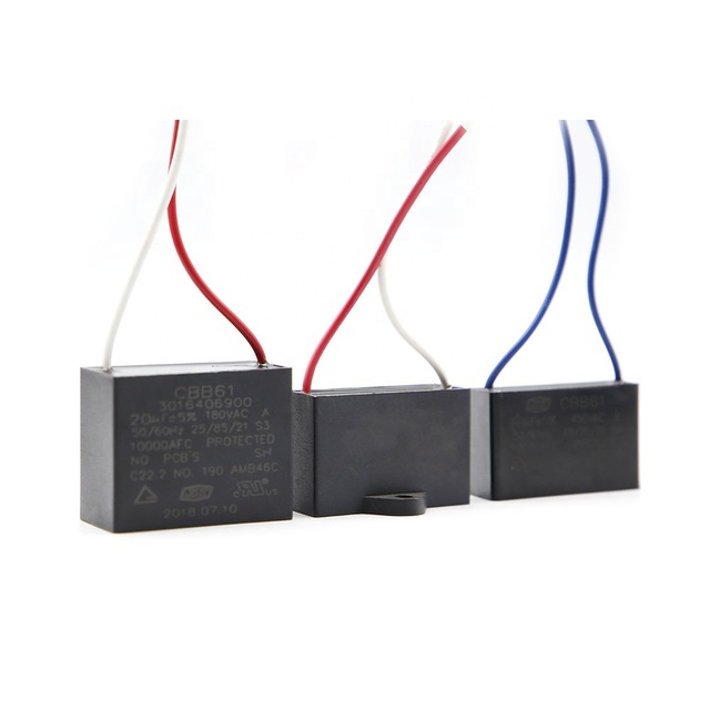 High quality wire refrigerator capacitor 10uf 500VDC