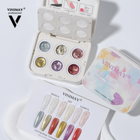 Vinimay Nouveau Kit de Vernis Gel Magnétique Ultra-Fin à Effet Œil de Chat, Polyvalent pour Nail Art et Peinture