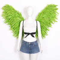 Ailes d'ange de luxe faites à la main en plumes véritables, accessoires de costume pour carnaval, festival de samba, performance scénique, durables, sans perte de plumes