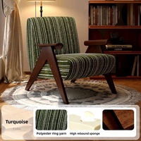 Fauteuil inclinable en bois massif de style ethnique nomade vintage, mobilier de maison pour balcon, salon et chambre à coucher, usage de loisirs