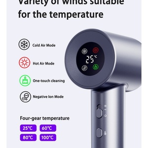 Professional 1600W LCD Hair Dryer Ionic High-Speed Portable Blow Dryer for Household Salon Use <b>Strong</b> Fast Drying Hotels Plastic - Product Image 5