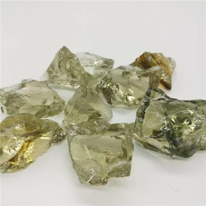 Gravier de verre coloré jaune-vert pour aménagement paysager et pavage de jardin, provenant directement de l'usine - Product Image 2
